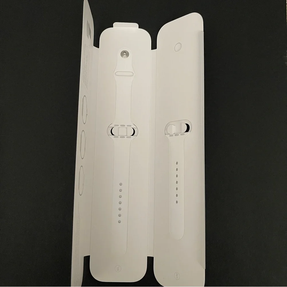 Apple Watch Sport Band - White with Stainless Steel Pin